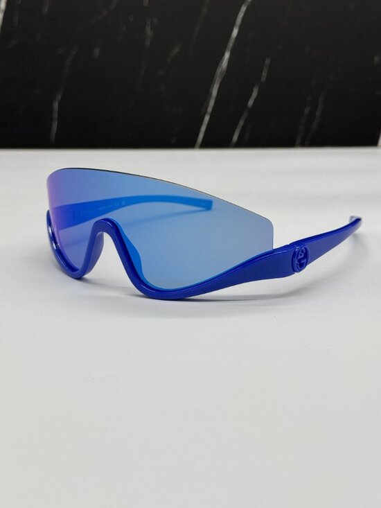 NEW GUCCI GG1650S 010 SUNGLASSES BLUE SHIELD UNISEX GUCCI EYEWEAR main image 8